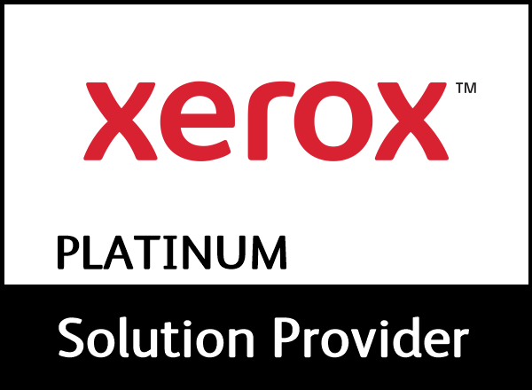 Xerox Platinum Solution Provider logo on a white background.