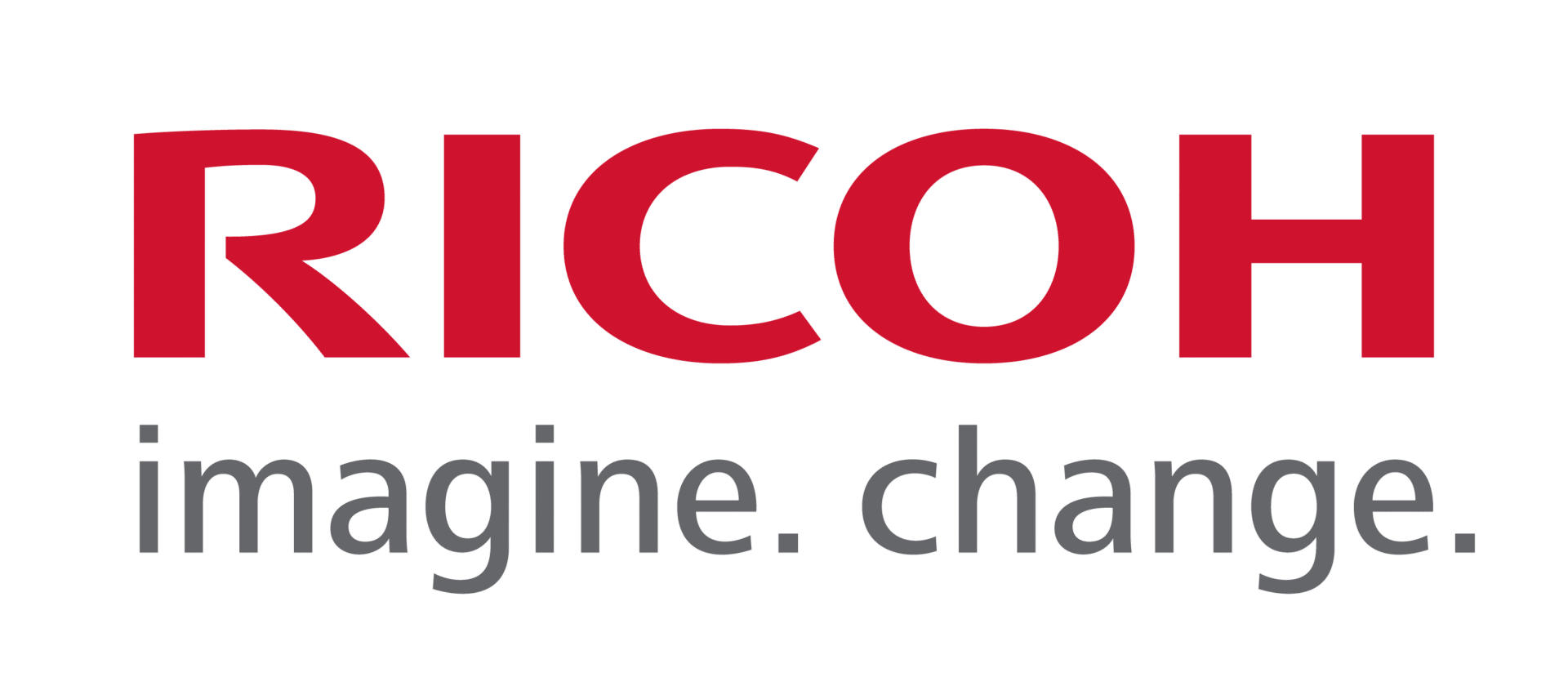 Red text logo with the phrase 'Imagine. Change.' beneath.